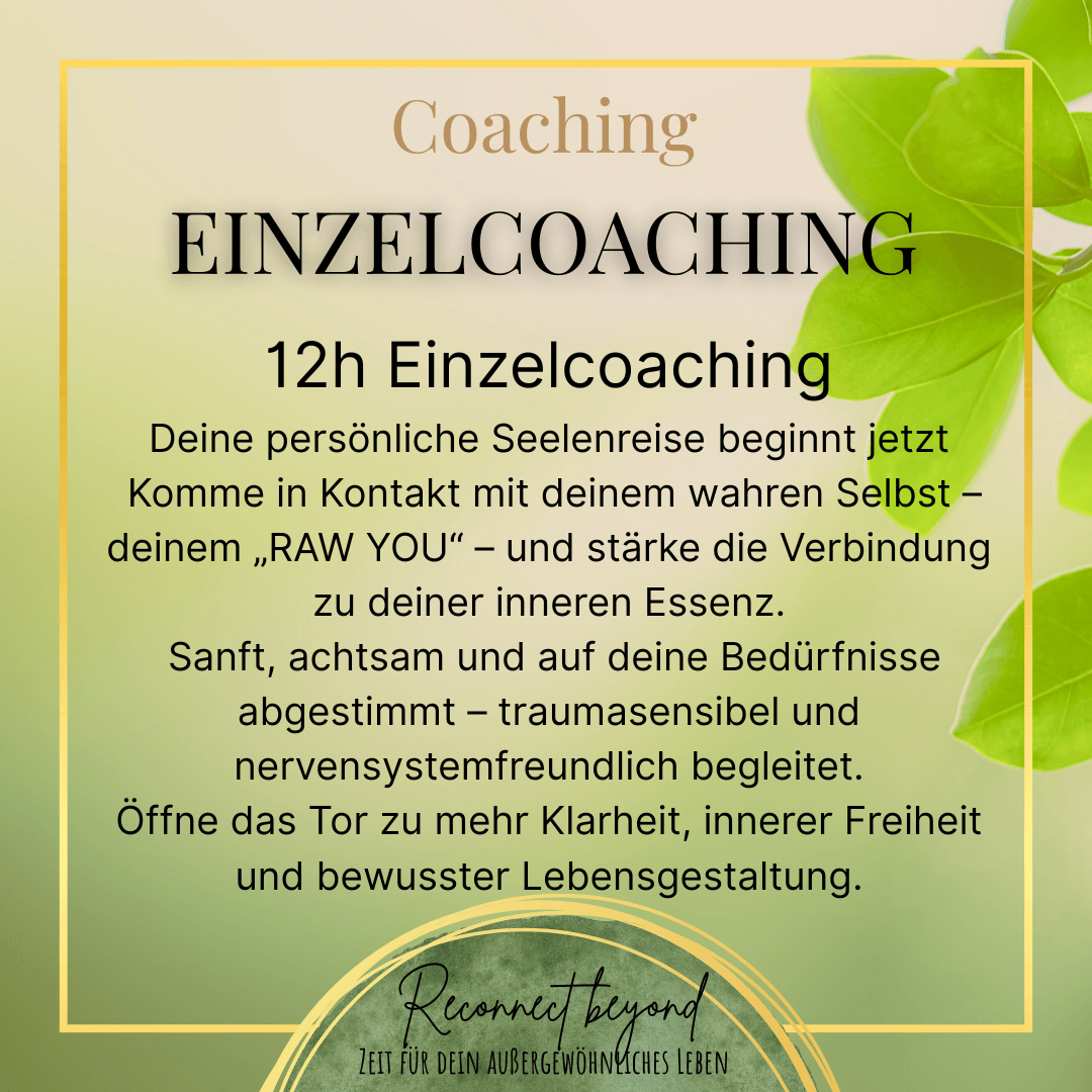 12h Einzelcoaching Ruth Weber Reconnect beyond